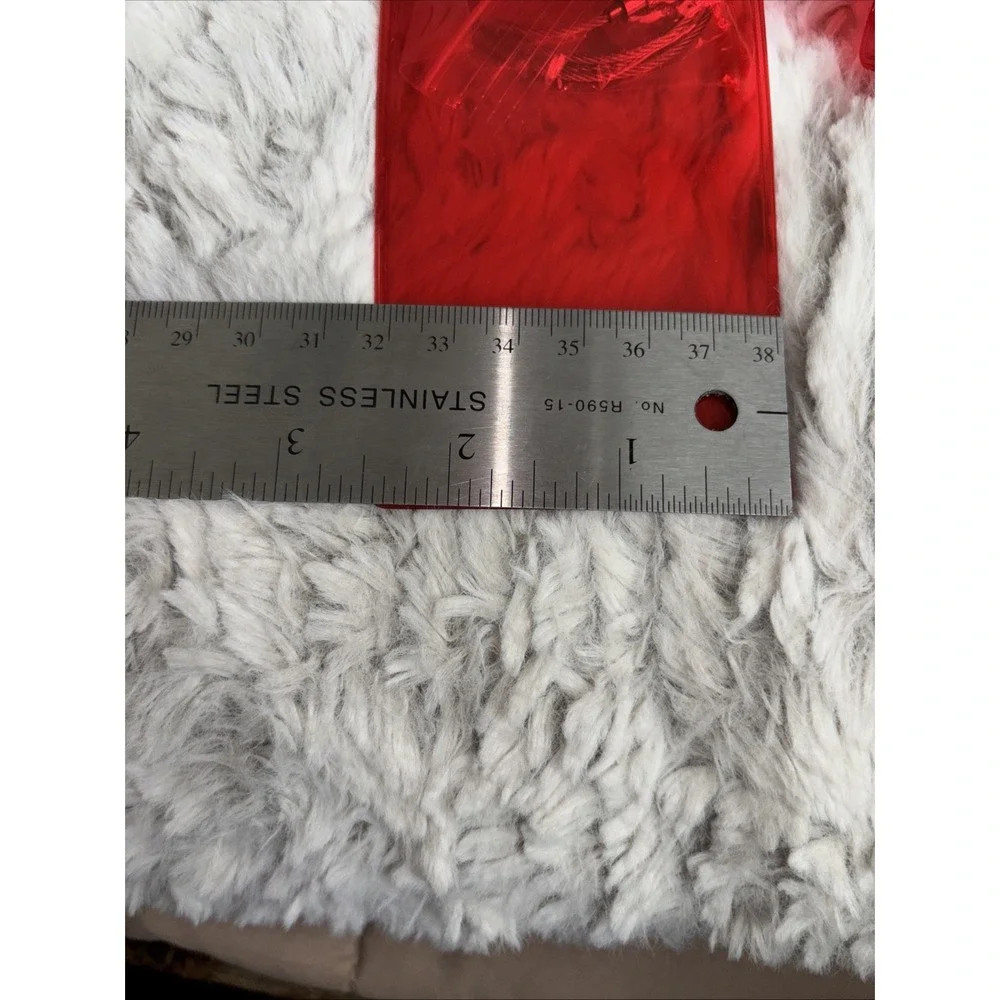 Eight Red Clear Luggage/Cruise Tags.With Hangers,‎ 3105.